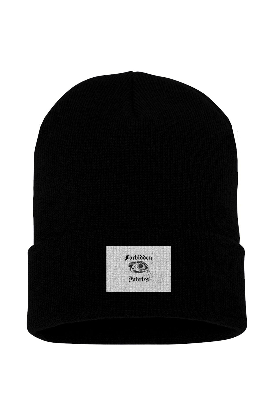 'FORBIDDEN FABRICS LOGO' CUFFED BEANIE