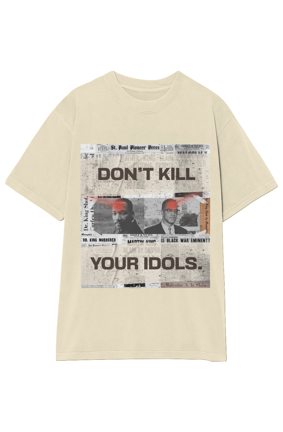 'DON'T KILL YOUR IDOLS' GARMENT-DYED CREWNECK T-SHIRT