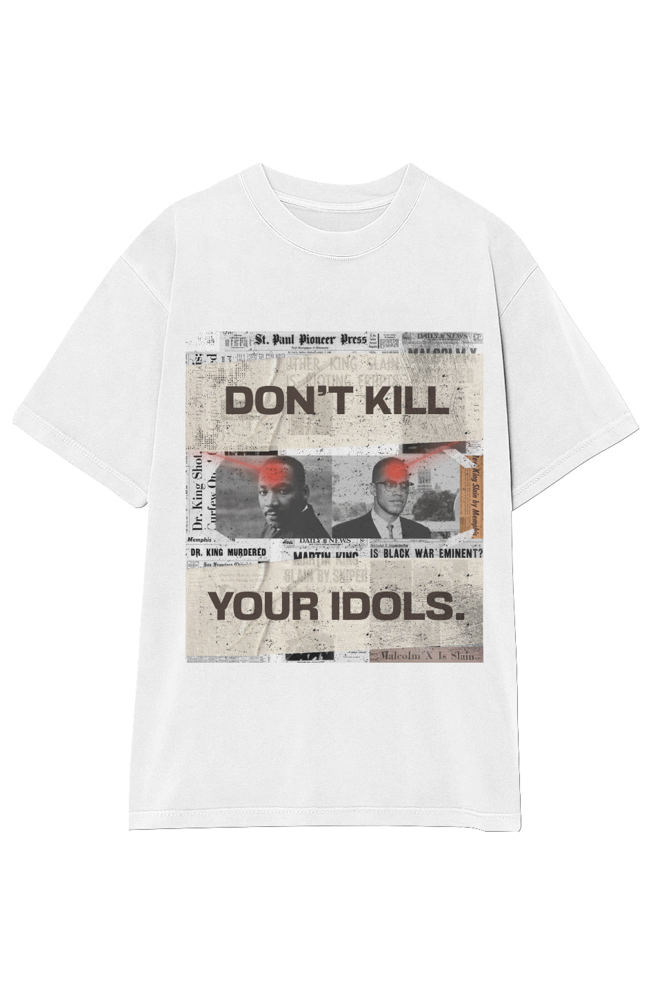'DON'T KILL YOUR IDOLS' GARMENT-DYED CREWNECK T-SHIRT