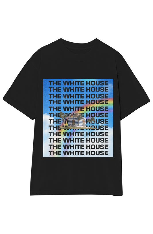 'THE WHITE HOUSE' Garment-Dyed Crewneck T-Shirt