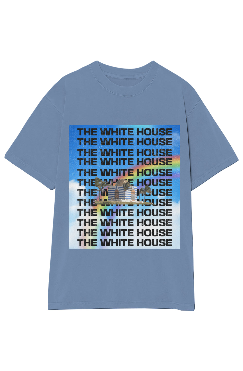 'THE WHITE HOUSE' Garment-Dyed Crewneck T-Shirt