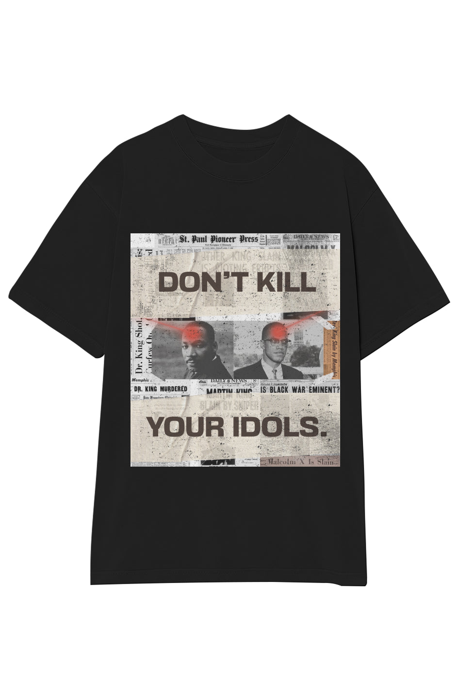 'DON'T KILL YOUR IDOLS' GARMENT-DYED CREWNECK T-SHIRT