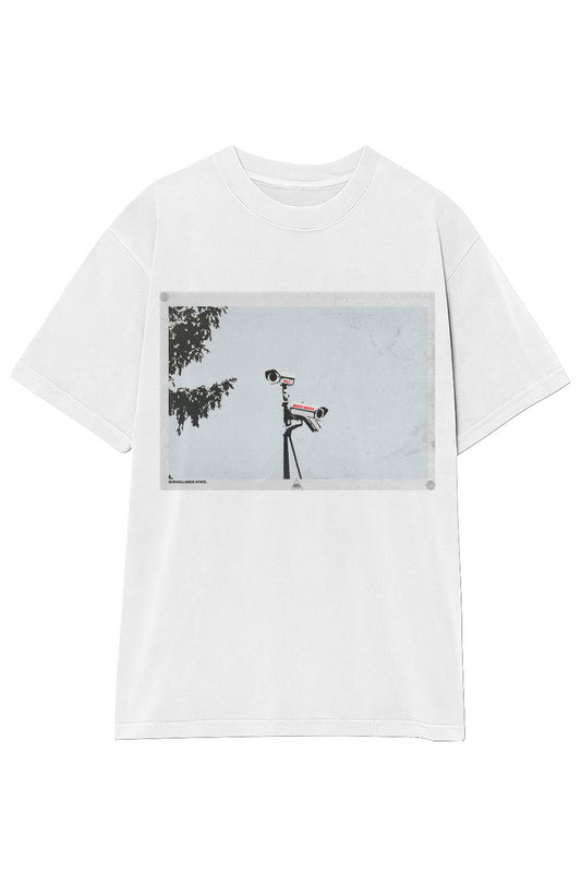 'SURVEILLANCE STATE' GARMENT DYED CREWNECK T-SHIRT
