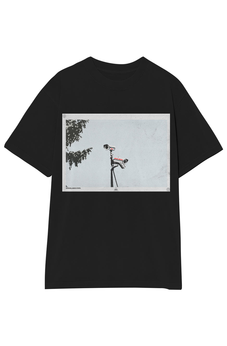 'SURVEILLANCE STATE' GARMENT DYED CREWNECK T-SHIRT
